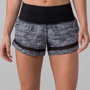 Lululemon Athletica Black and Gray Athletic Shorts size 10